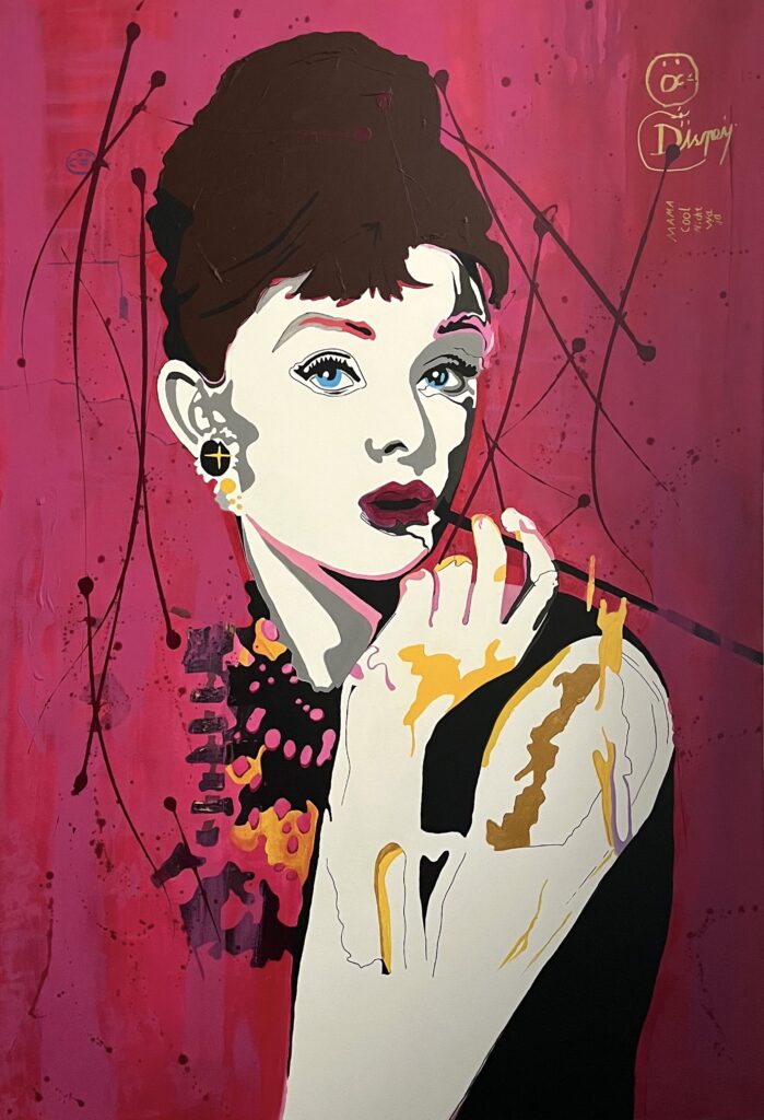 Audrey Hepburn in pink